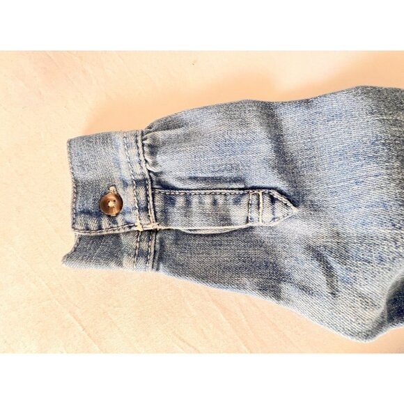 OLD NAVY Girls XS (5) Blue Denim Shirt DRESS Pockets LONG Sleeve BUTTON No Belt - Picture 14 of 14